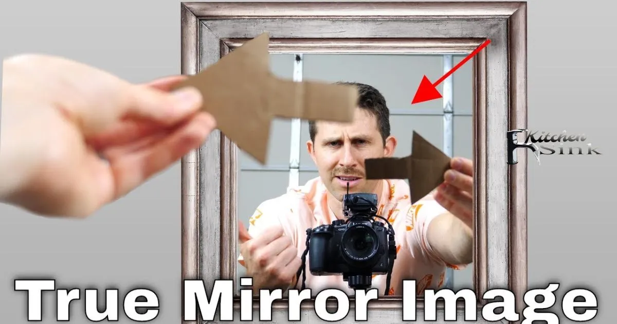 How does a mirror help in finding leaks under a sink?